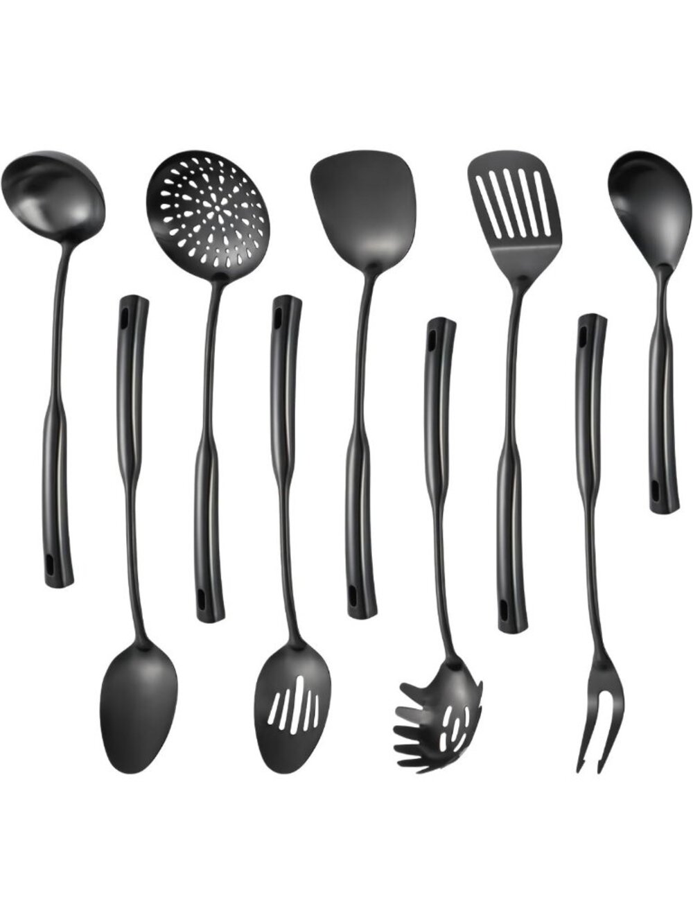 9-Piece Kitchen Utensil Set - Stainless Steel Cooking Tools, Spatula, Ladle